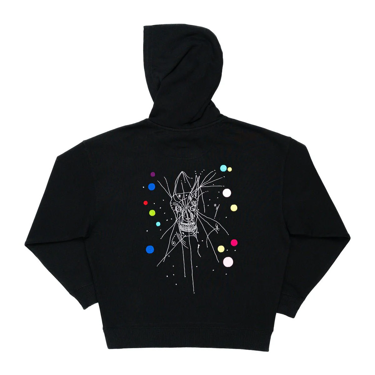 CURRENT 93 "I Am The Last Mask - Embroidered" Hoodie + Free Button Bundle - Image 2