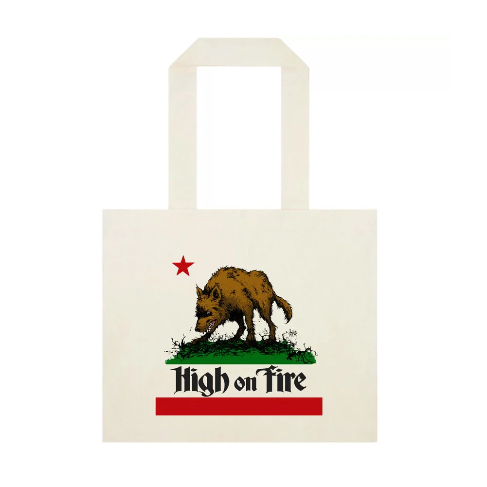 HIGH ON FIRE "California Wolf" Tote Bag