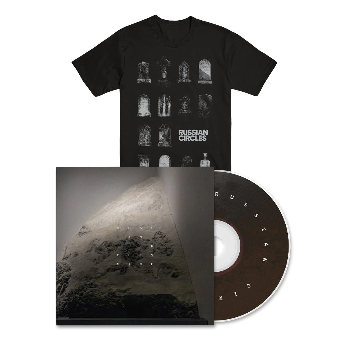 RUSSIAN CIRCLES "Nine - Tombstone" CD + T-Shirt Bundle