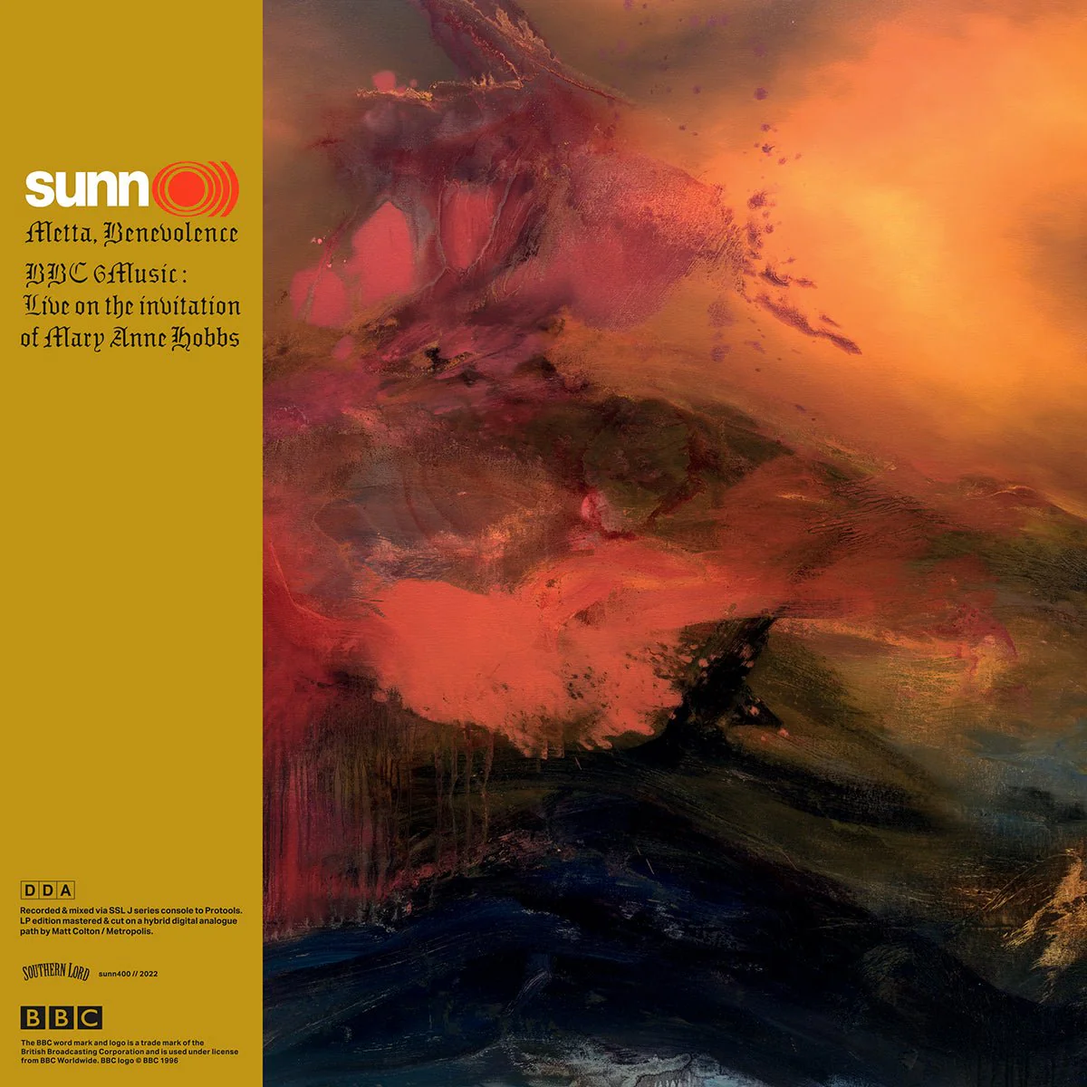 SUNN O))) "Metta, Benevolence BBC6 Live : On The Invitation Of Mary Anne Hobbs" CD